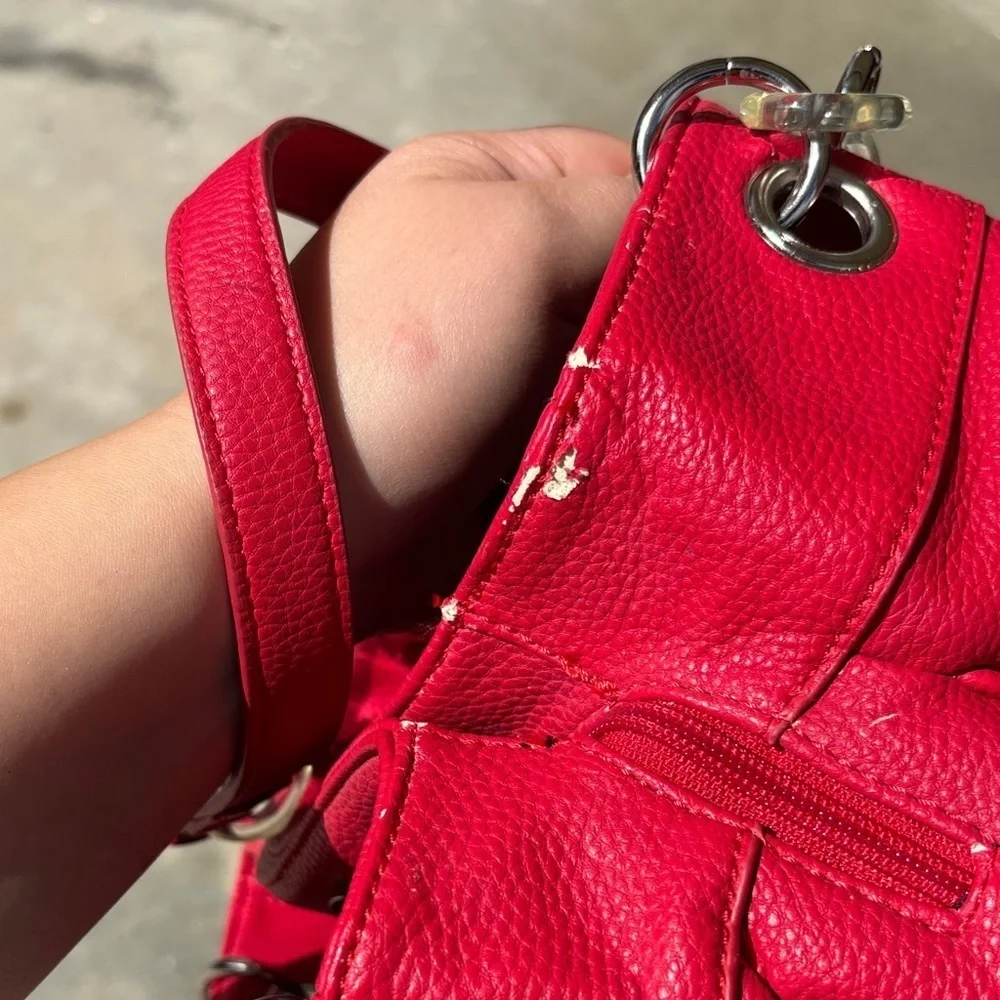 Key to My Heart Red Satchel Lulu Guinness